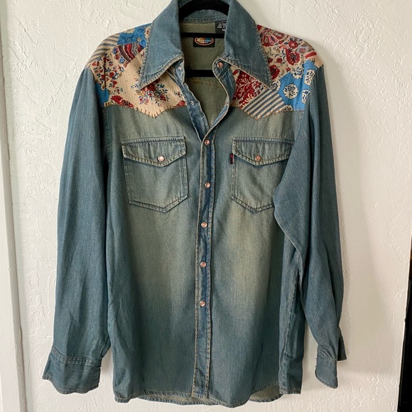 NWOT✨Western Denim Top